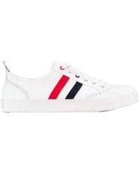 Thom Browne - Stripe Detail Casual Sneakers - Lyst
