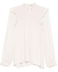 forte_forte - Ruffled Smocked Blouse - Lyst