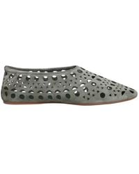 Alaïa - Suede Vienne Ballet Flats - Lyst