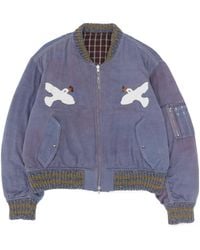 STORY mfg. - Embroidered Reversible Bomber Jacket - Lyst
