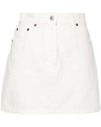 Prada - Triangle-Logo Mini Skirt - Lyst