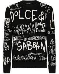 Dolce & Gabbana - Logo-Detail Crew-Neck Jumper - Lyst