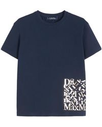 Max Mara - Edile Logo Printed Crewneck T-Shirt - Lyst