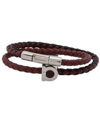 Ferragamo - Ferragamo Gancini Braided Double-Wrap Bracelet - Lyst