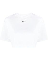 Off-White c/o Virgil Abloh - Cropped T-Shirt With Logo - Lyst