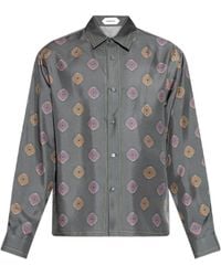 Versace - Pattern-Printed Twill Regular Shirt - Lyst
