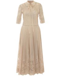Fabiana Filippi - Lace Midi Shirt Dress - Lyst