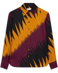 PUCCI - Pucci Drago Print Satin Shirt - Lyst