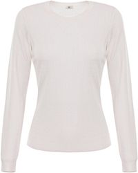 Elisabetta Franchi - Logo Jacquard Knit Jumper - Lyst