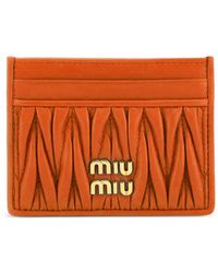 Miu Miu - Logo-Lettering Cardholder - Lyst