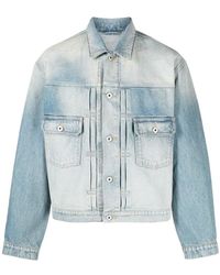 KENZO - Long-Sleeved Buttoned Denim Jacket - Lyst