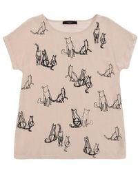 Weekend by Maxmara - T-Shirt With Round Neck And Short Sleeves - Lyst