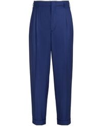Brunello Cucinelli - Virgin Wool Chalk Stripe Batavia Trousers With Double Pleats - Lyst
