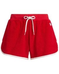 Polo Ralph Lauren - Polo Drawstring Logo Knit Shorts - Lyst