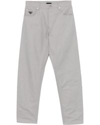 Prada - Triangle-Logo Low-Rise Straight-Leg Jeans - Lyst