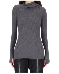 Jean Paul Gaultier - Ribbed Hooded Jumper - Lyst