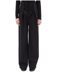 Ann Demeulemeester - Twill Pleated Trousers - Lyst