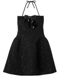 ShuShu/Tong - Strapless Bow-Detailed Sequin-Embellished Mini Dress - Lyst