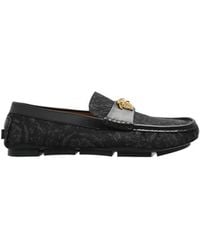 Versace - Medusa-Plaque Slip-On Loafers - Lyst