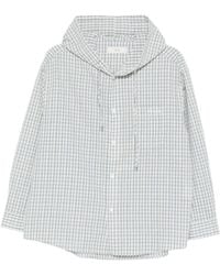 DUNST - Hooded Check Shirt Jacket - Lyst