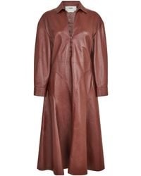 Fendi - Leather Shirt Dress - Lyst