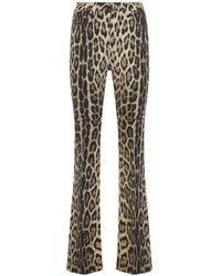 Roberto Cavalli - Jaguar-Print Flared Jeans - Lyst