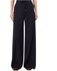 Max Mara - Drawstring-Waist Wide-Leg Trousers - Lyst