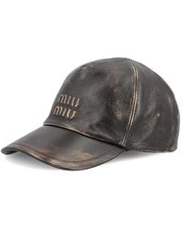 Miu Miu - Logo-Embossed Baseball Cap - Lyst