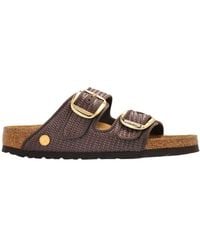 Birkenstock - Arizona Raffia Buckle-Strap Sandals - Lyst