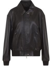 Prada - Long-Sleeved Leather Jacket - Lyst