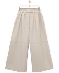 Loewe - Luxury Cropped Trousers In Nappa Lambskin - Lyst