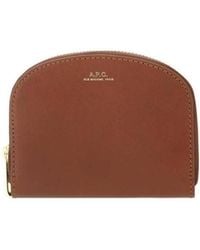 A.P.C. - Demi Lune Compact Wallet - Lyst