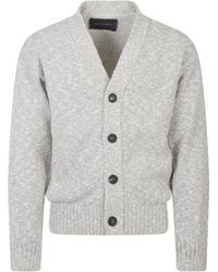 Tagliatore - Long-Sleeved V-Neck Cardigan - Lyst