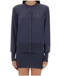 Vivienne Westwood - Logo Embroidered Buttoned Cardigan - Lyst