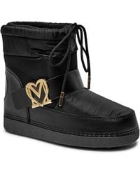 Moschino - Round Toe Ankle Boots - Lyst