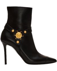 Balmain - Eva Pointed-Toe Ankle Boots - Lyst