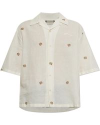 AllSaints - Feline Embroidered Short-Sleeve Shirt - Lyst