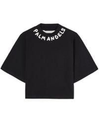 Palm Angels - Logo Cropped T-Shirt - Lyst