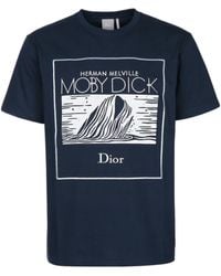 Dior - T-Shirt With Book Cover Embroidery And Print, Relaxed Fit - Lyst