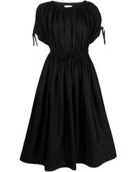 Moncler - Drawstring Waist Cotton Dress - Lyst