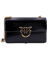 Pinko - Love Birds Foldover Top Shoulder Bag - Lyst