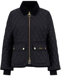 Barbour - Logo Embroidered Quilted Jacket - Lyst