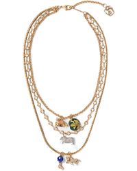 Burberry - Charm Triple Layer Necklace - Lyst