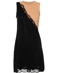 MM6 by Maison Margiela - One Shoulder Lace Trim Dress - Lyst