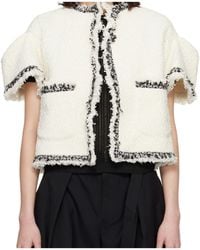 Sacai - Fringed Tweed Jacket - Lyst