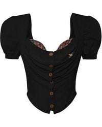 Vivienne Westwood - Bea Corset Embroidered Logo Shirt - Lyst