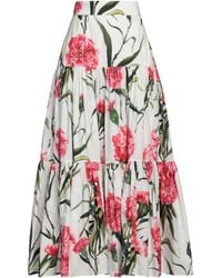 Dolce & Gabbana - Floral Print Flared Skirt - Lyst