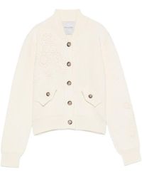 ERMANNO FIRENZE - Single-Breasted Long-Sleeve Knit Top - Lyst
