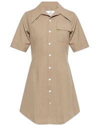 Ami Paris - Ami Pinstriped Shirt Dress - Lyst