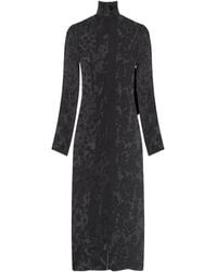 Marine Serre - Long-Sleeved High-Necked Long Dress - Lyst